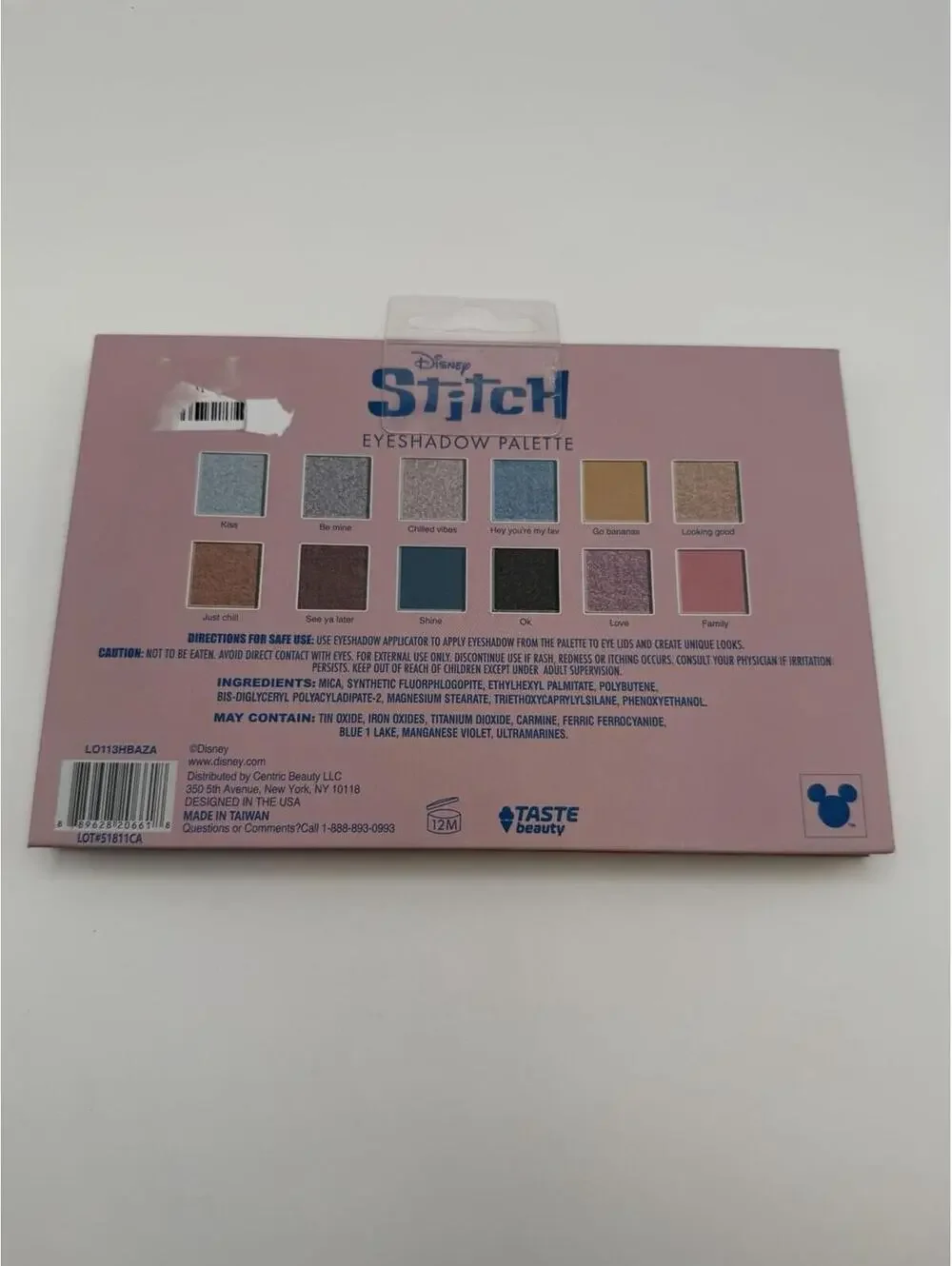 New Disney - Lilo & Stitch - STITCH - 12 Color Eyeshadow Palette With Mirror
